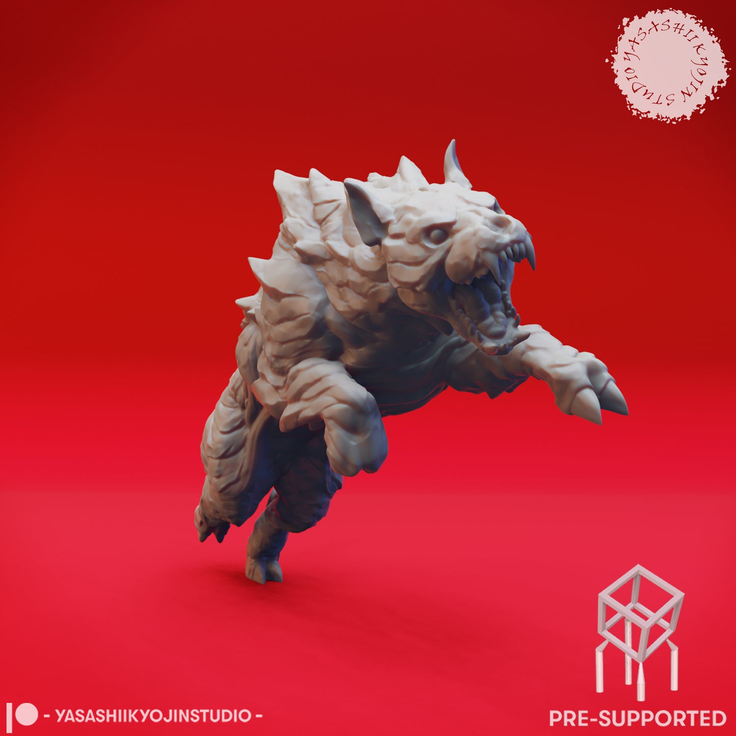 Pack of Hellhounds - Bundle - Tabletop Miniatures (Pre-Supported STL)