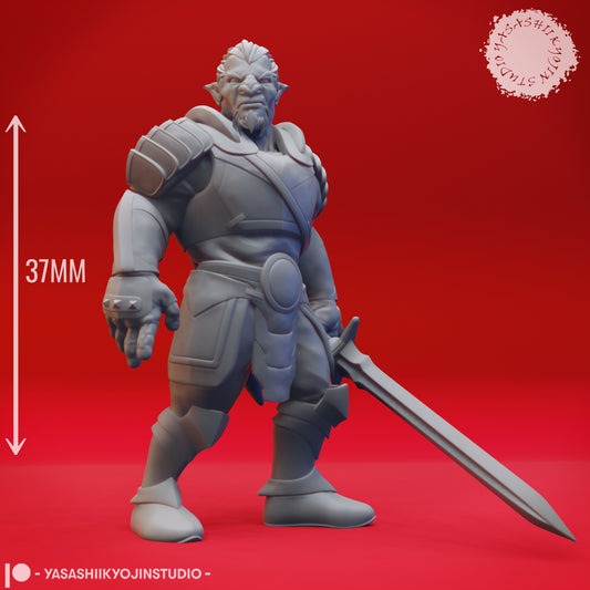Hobgoblin - Sword- 3D Printed Mini for Tabletop Gaming, Dungeons and Dragons, Pathfinder, Kings of War and other RPG's