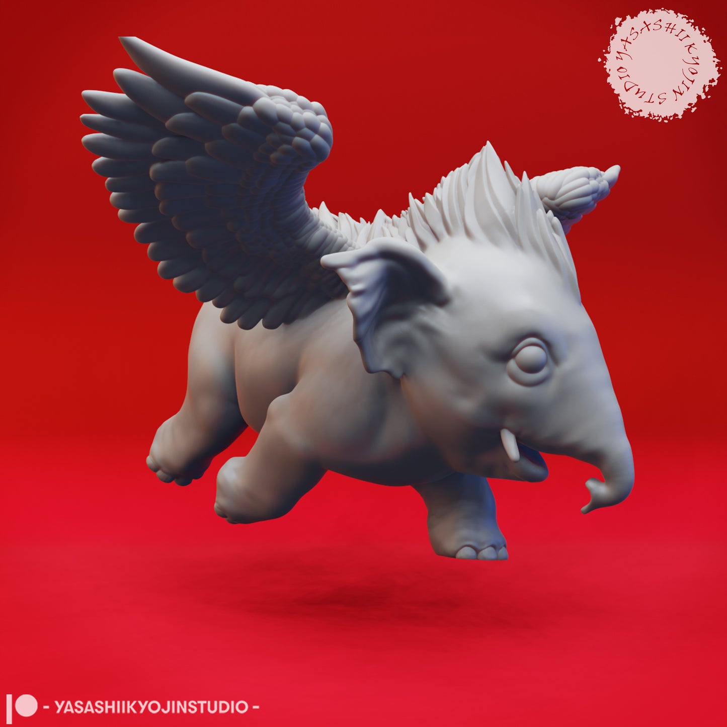 Hollyphant - Flying - 3D Printed Mini for Tabletop Gaming, Dungeons and Dragons, Pathfinder, Kings of War and other RPG's