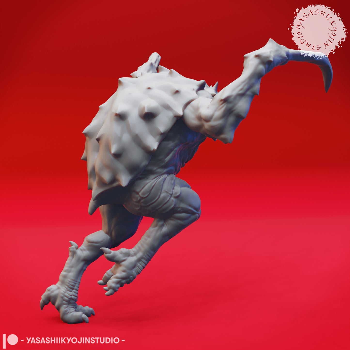 Hook Horror - Charging - 3D Printed Mini for Tabletop Gaming, Dungeons and Dragons, Pathfinder, Kings of War and other RPG's
