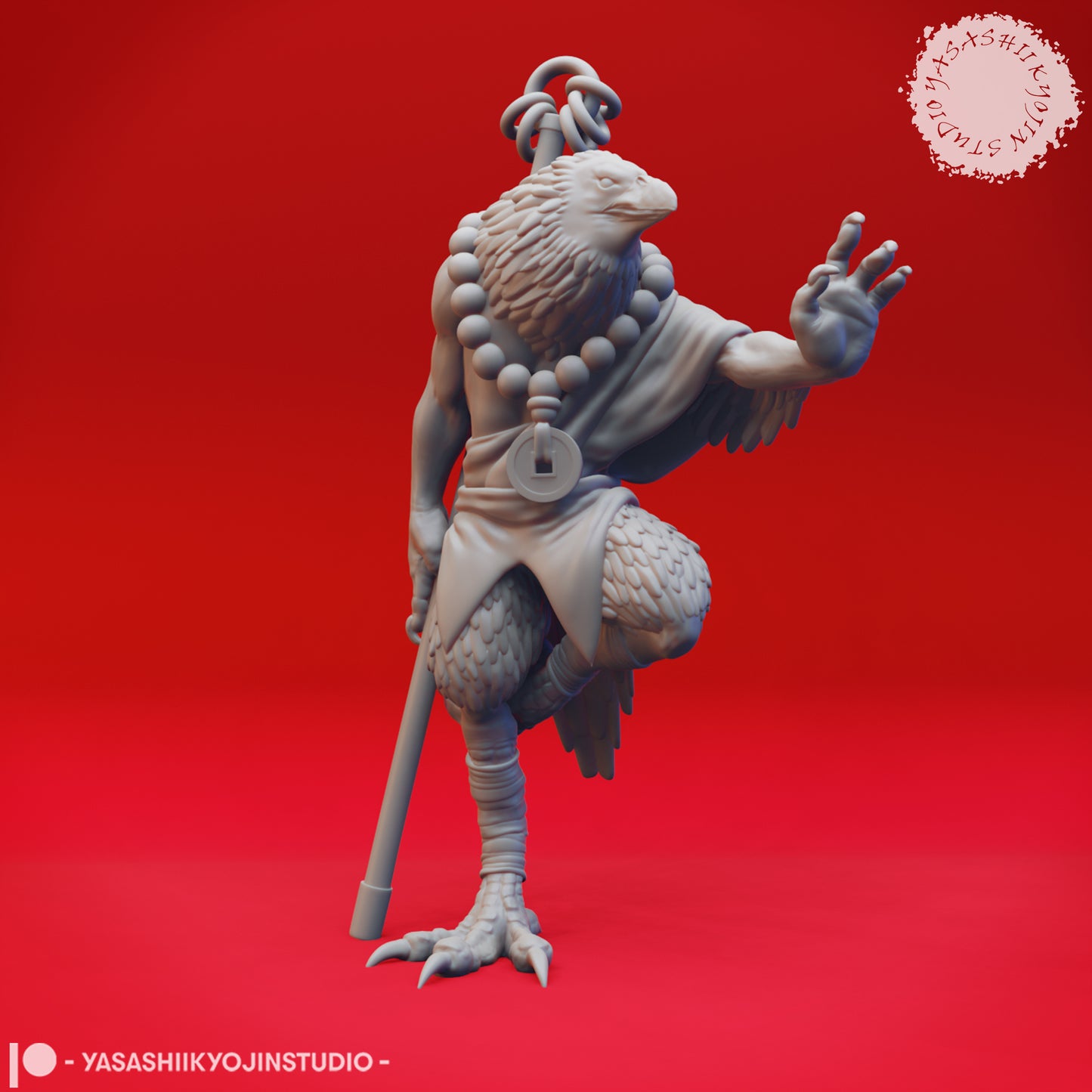 Kenku - Monk - 3D Printed Mini for Tabletop Gaming, Dungeons and Dragons, Pathfinder, Kings of War and other RPG's