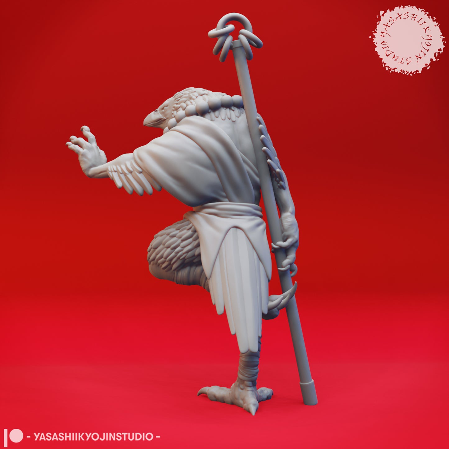 Kenku - Monk - 3D Printed Mini for Tabletop Gaming, Dungeons and Dragons, Pathfinder, Kings of War and other RPG's