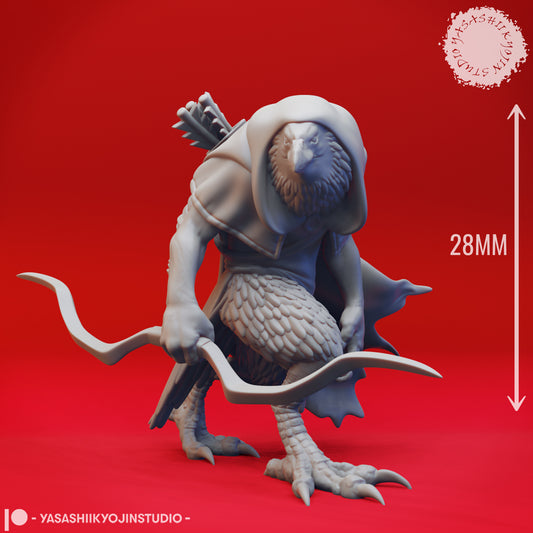 Kenku - Rogue - 3D Printed Mini for Tabletop Gaming, Dungeons and Dragons, Pathfinder, Kings of War and other RPG's