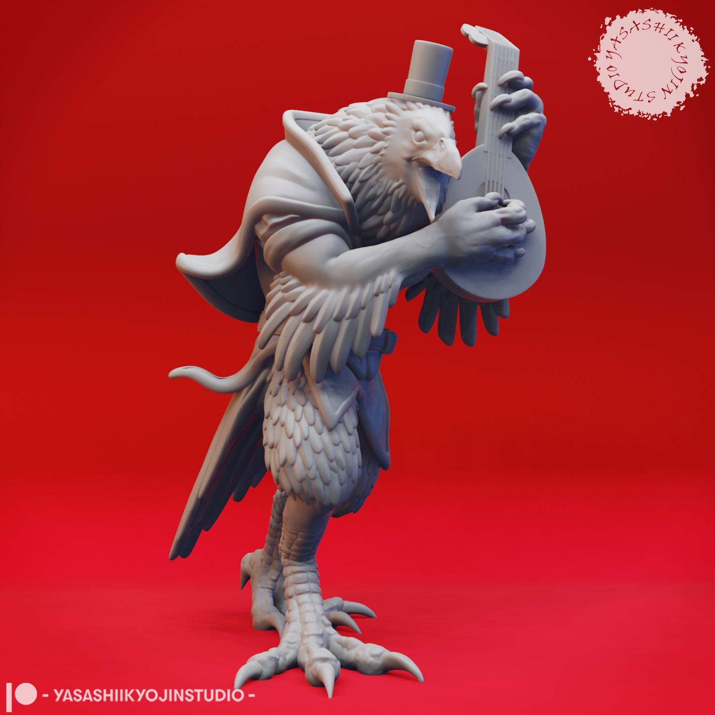 Kenku - Bard- 3D Printed Mini for Tabletop Gaming, Dungeons and Dragons, Pathfinder, Kings of War and other RPG's