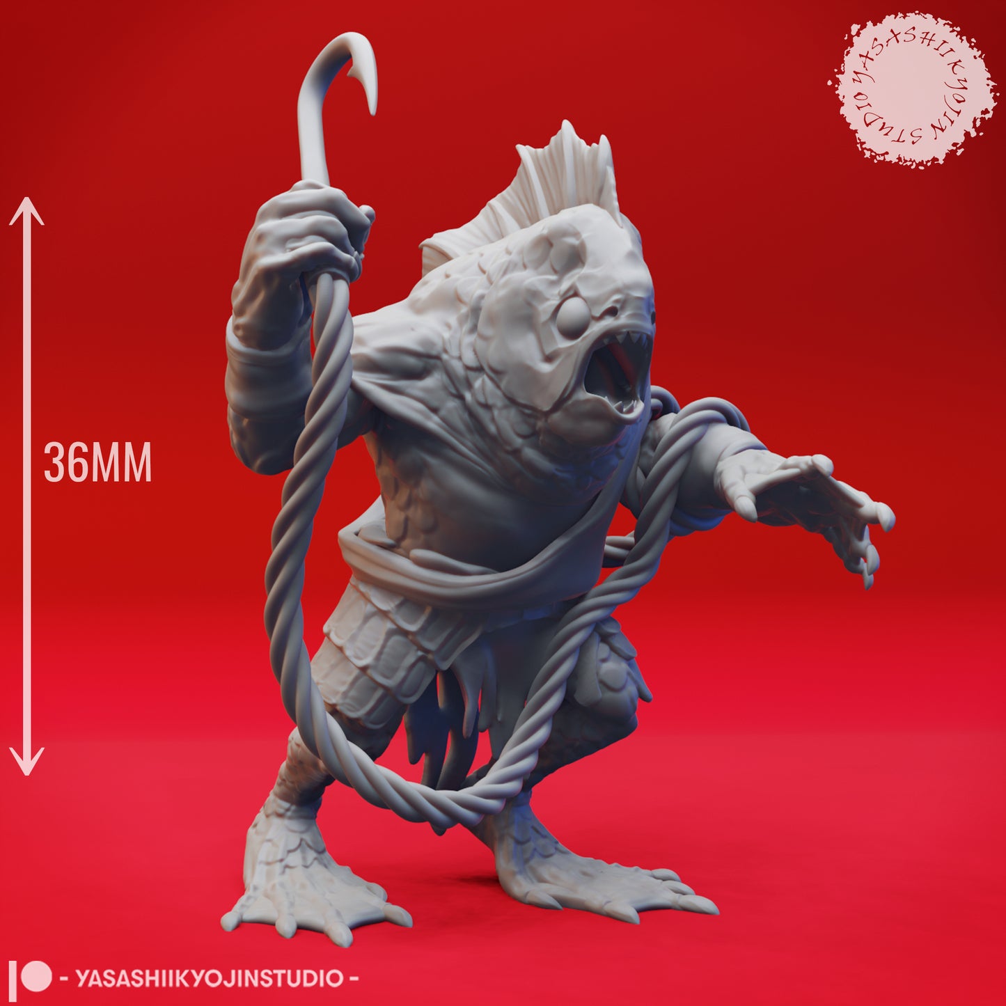 Kuo-Toa Mob - Bundle - 3D Printed Minis for Tabletop Gaming, Dungeons and Dragons, Pathfinder, Kings of War and other RPG's
