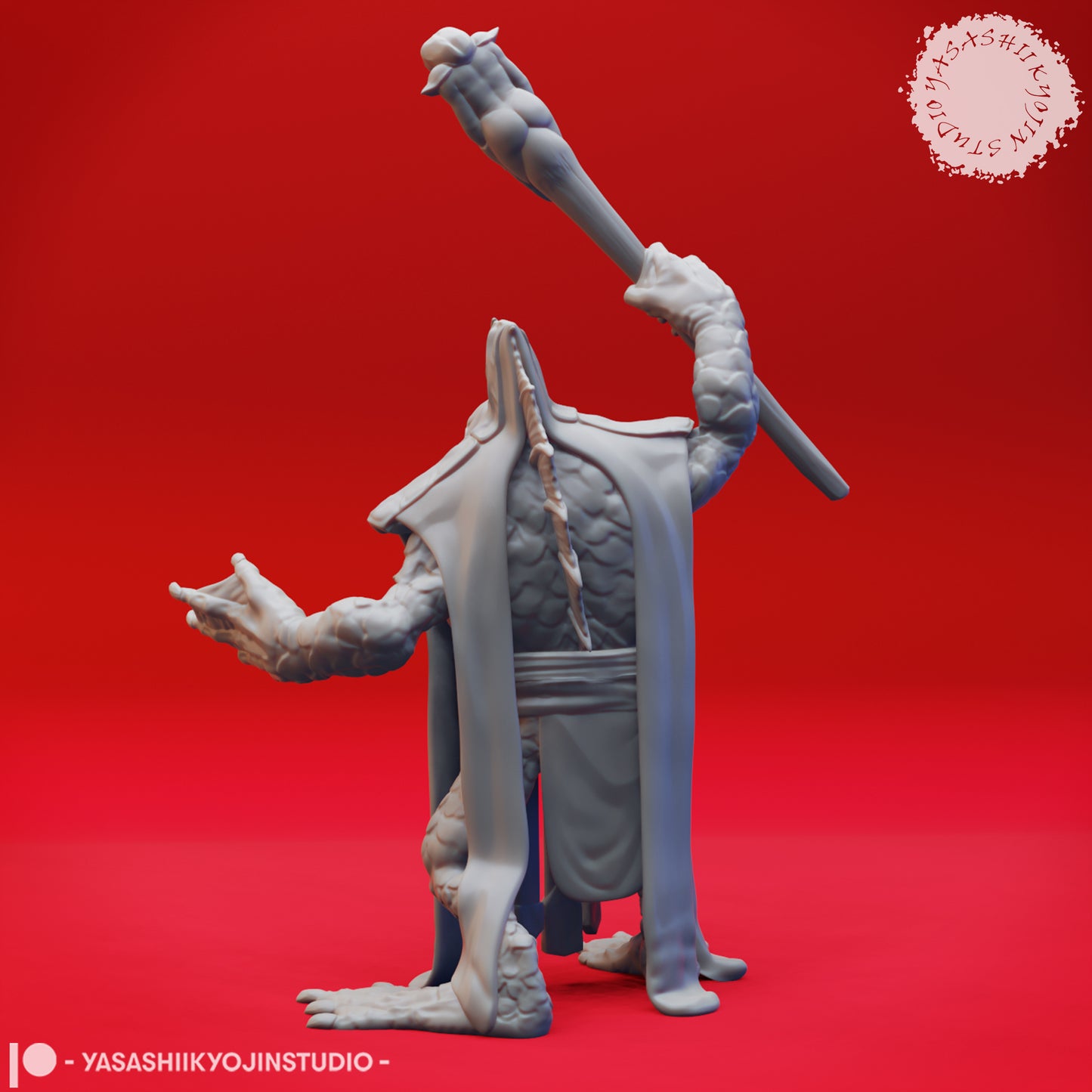 Kuo-toa - Archpriest - Tabletop Miniatures (Pre-Supported STL)