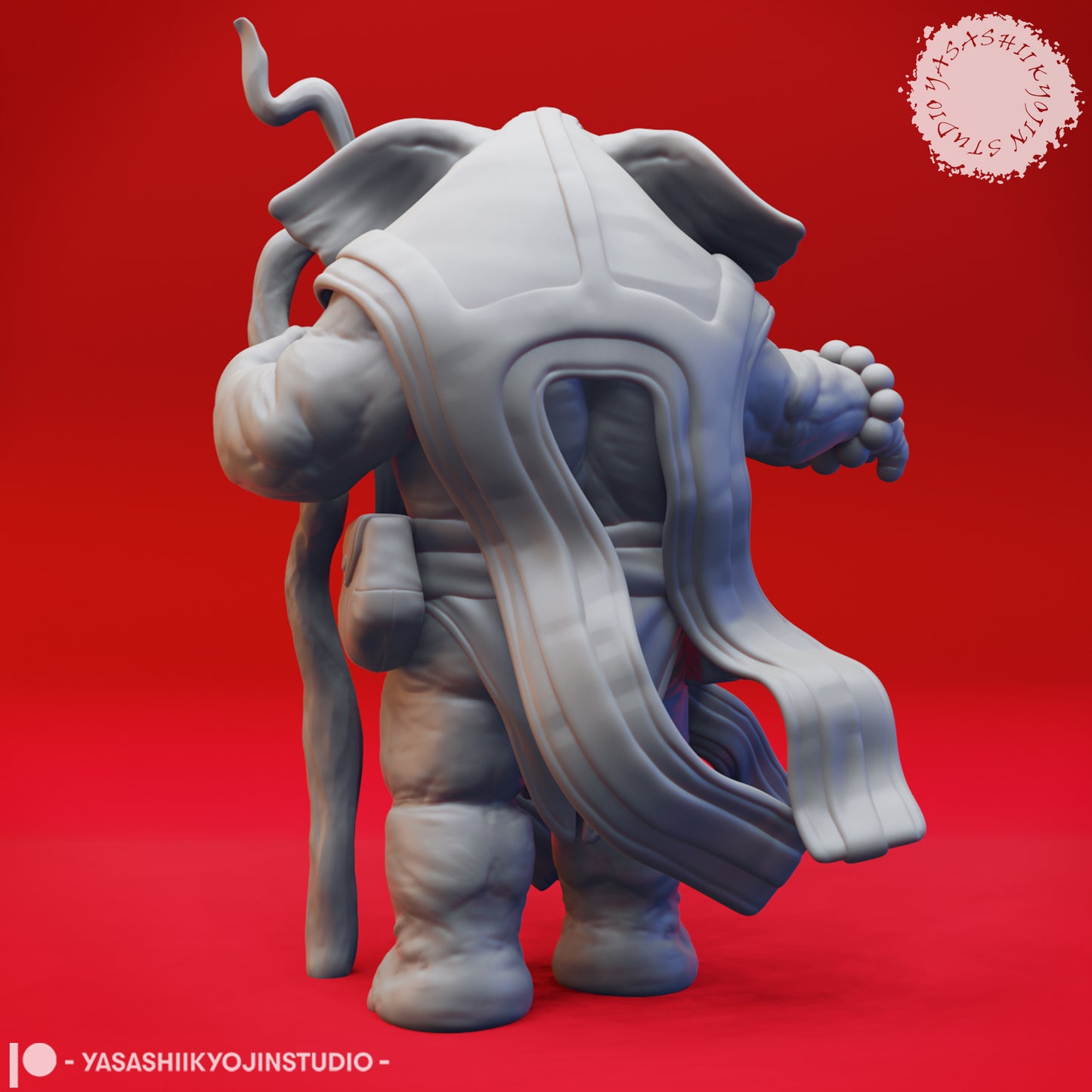 Loxodon Druid - Tabletop Miniature STL