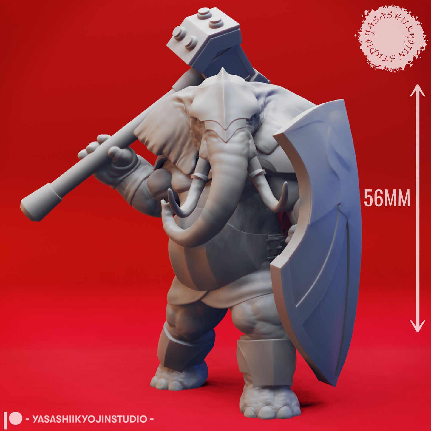 Loxodon Herd - Bundle - 3D Printed Mini for Tabletop Gaming, Dungeons and Dragons, Pathfinder, Kings of War and other RPG's