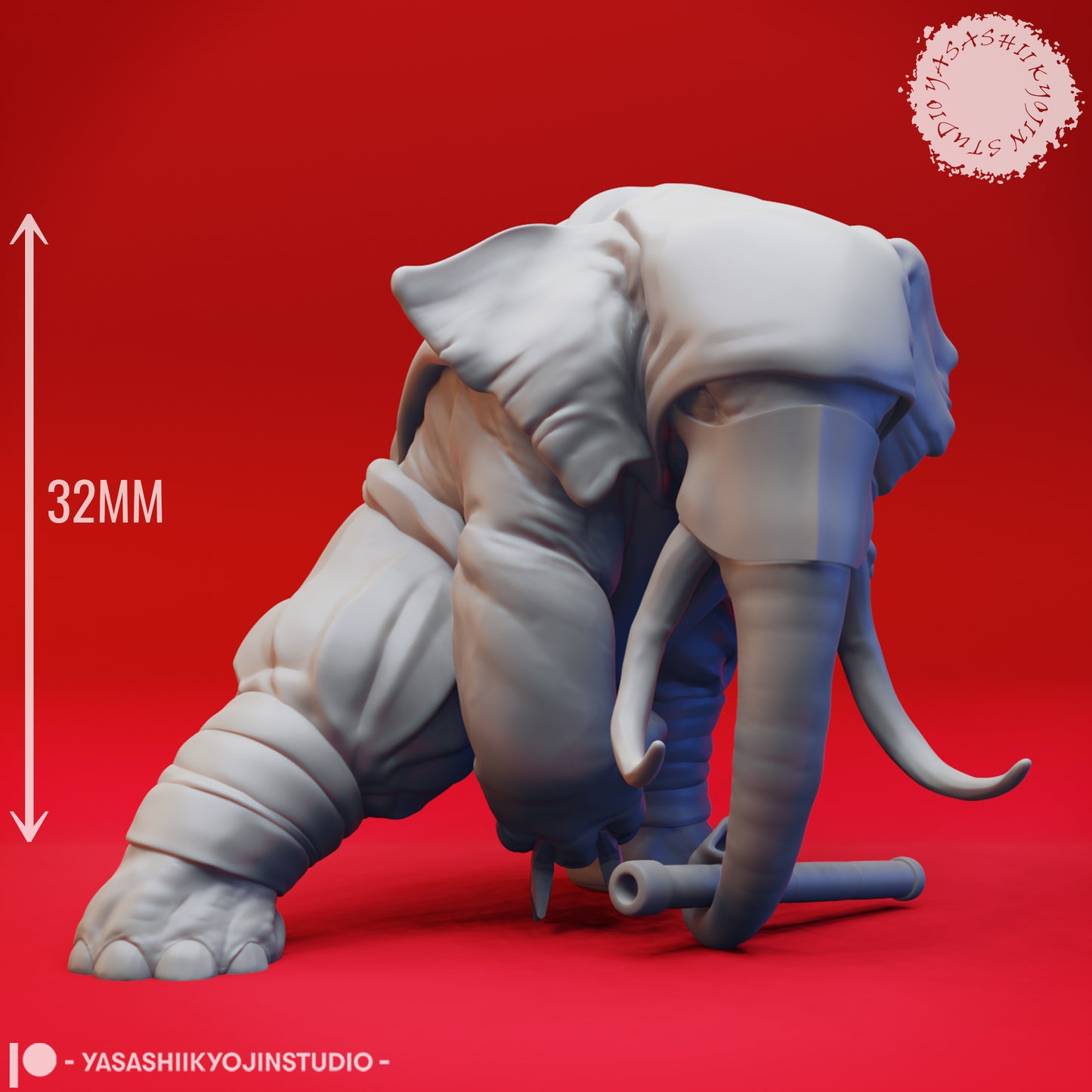 Loxodon Herd - Bundle - 3D Printed Mini for Tabletop Gaming, Dungeons and Dragons, Pathfinder, Kings of War and other RPG's