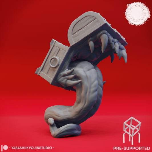 Mimic - Lunging - Tabletop Miniature (Pre-Supported STL)