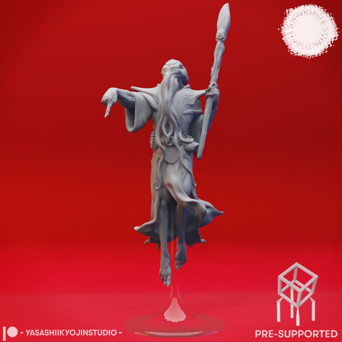 Mind Flayer - Priest - Tabletop MIniature (Pre-Supported STL)