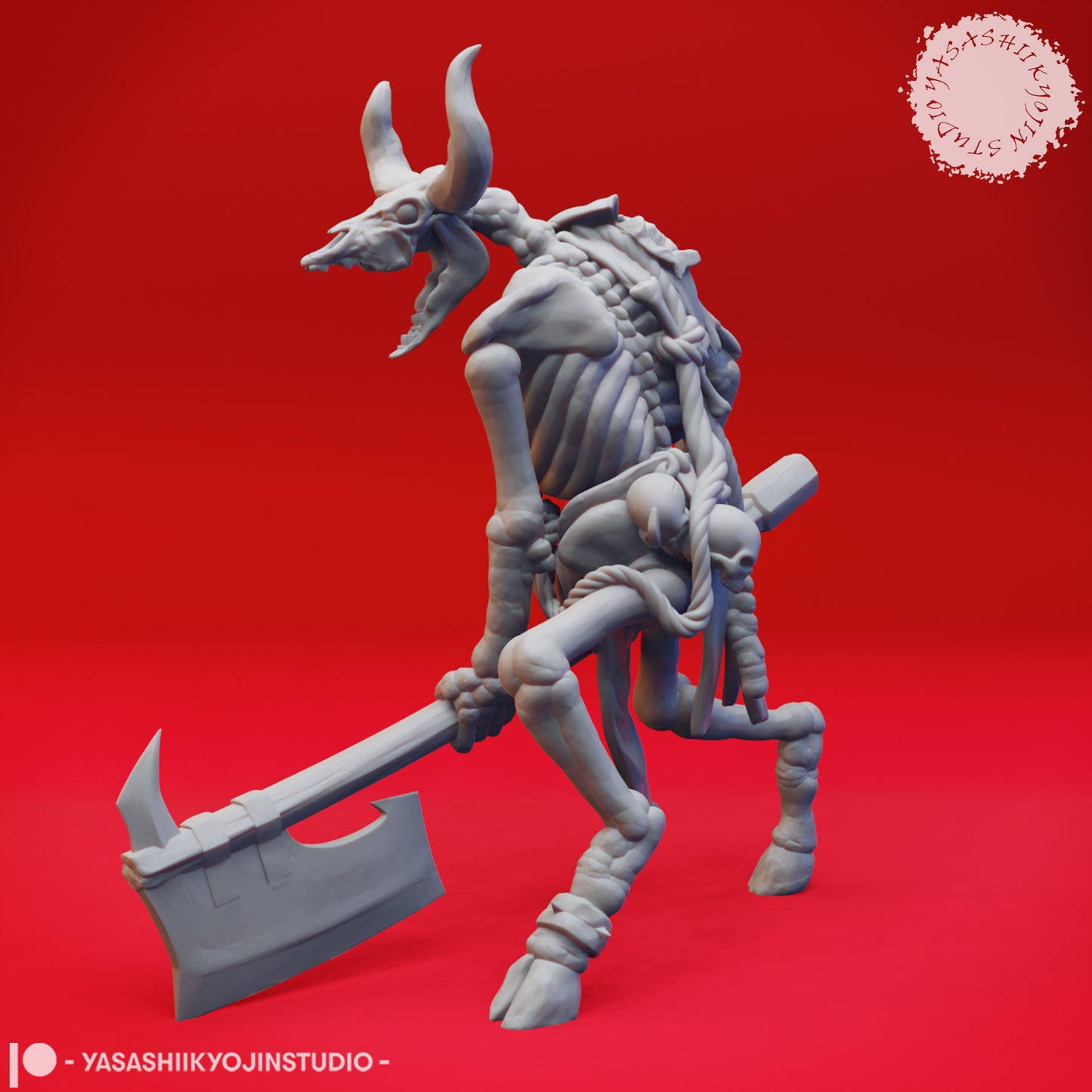 Minotaur Skeleton - Tabletop Miniature (Pre-Supported STL)