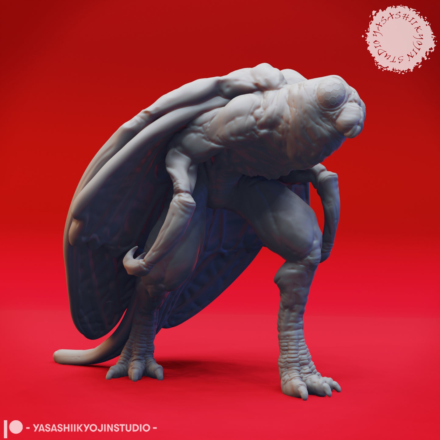 Mothman - Stalking - Tabletop Miniature (Pre-Supported STL)