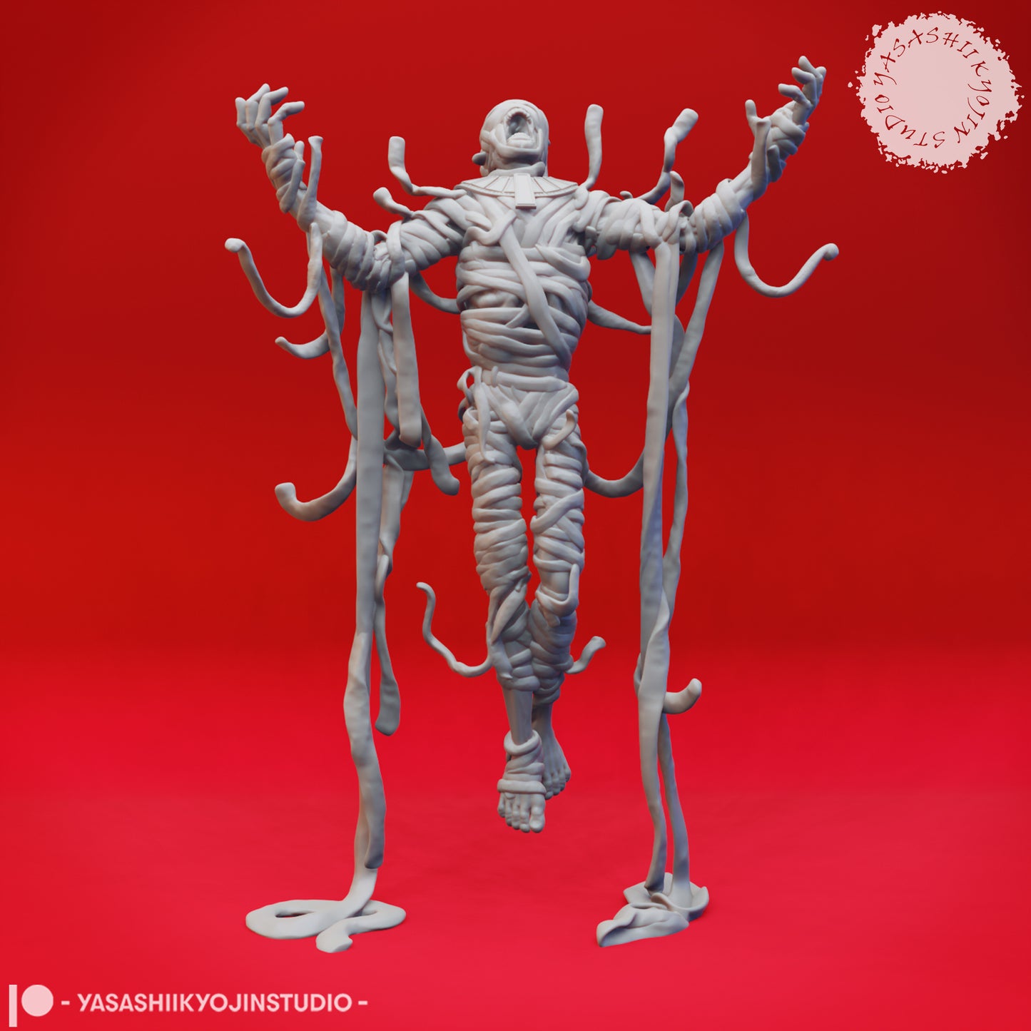 Mummy - Rising - 3D Printed Minis for Tabletop Gaming, Dungeons and Dragons, Pathfinder, Kings of War and other RPG's