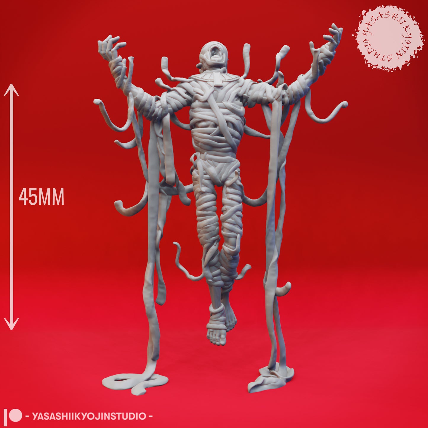 Mummy - Rising - 3D Printed Minis for Tabletop Gaming, Dungeons and Dragons, Pathfinder, Kings of War and other RPG's