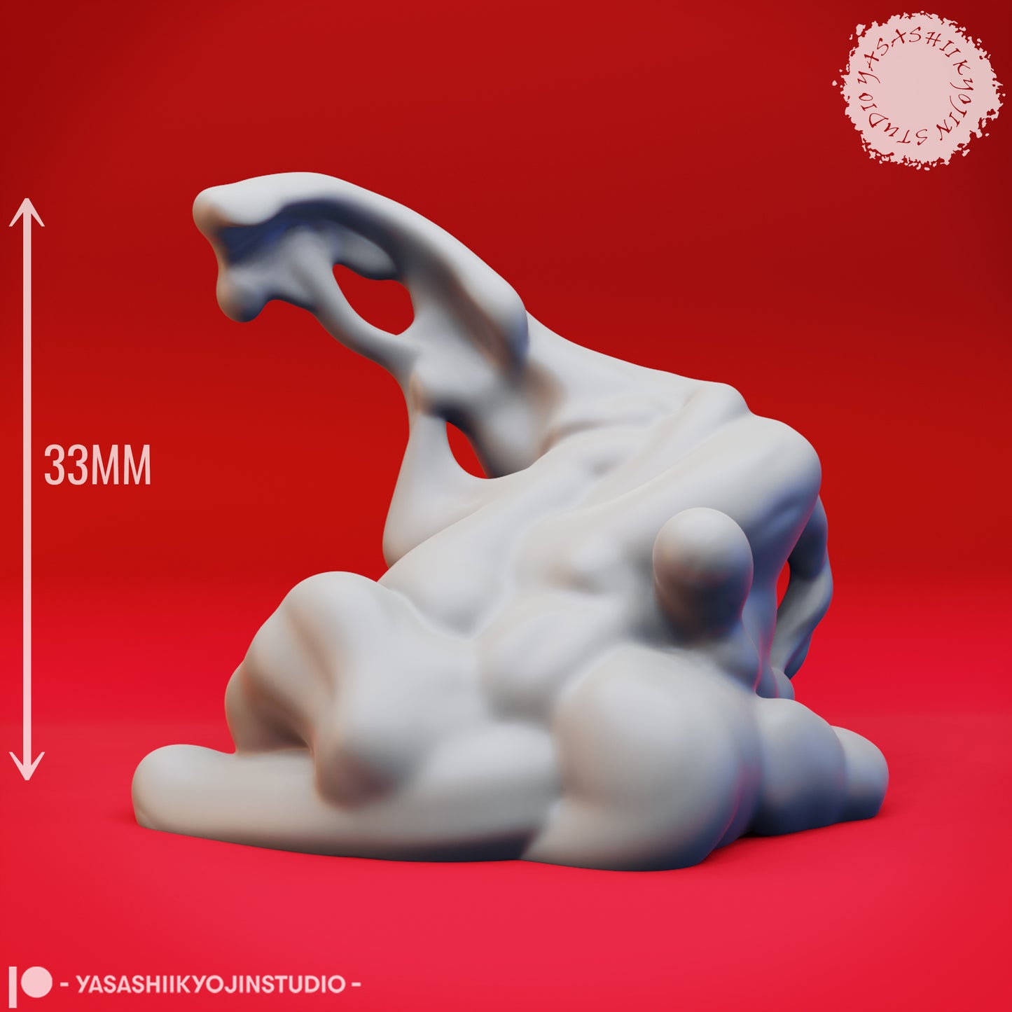 Ochre Jelly - Slimer - 3D Printed Mini for Tabletop Gaming, Dungeons and Dragons, Pathfinder, Kings of War and other RPG's