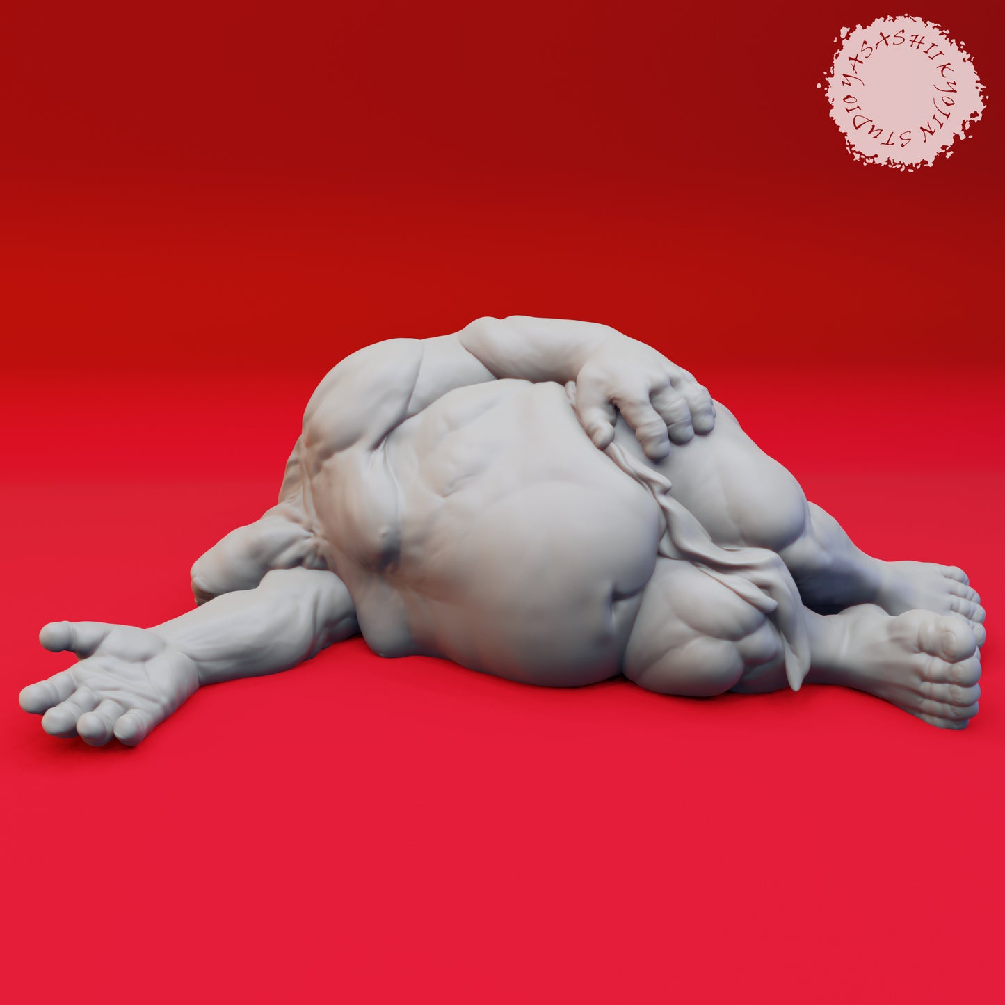 Ogre - Defeated - 3D Printed Mini for Tabletop Gaming, Dungeons and Dragons, Pathfinder, Kings of War and other RPG's