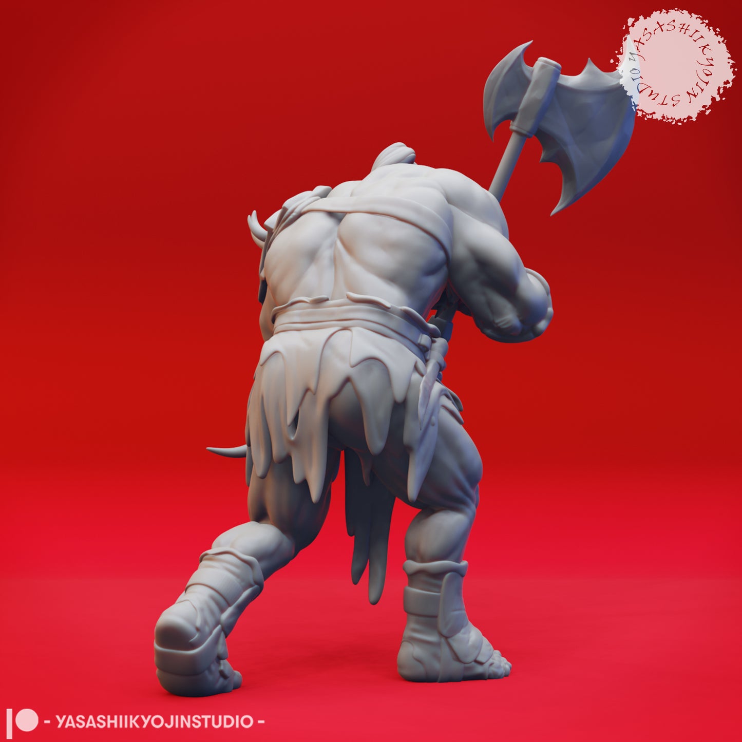 Orc - Axe - 3D Printed Mini for Tabletop Gaming, Dungeons and Dragons, Pathfinder, Kings of War and other RPG's