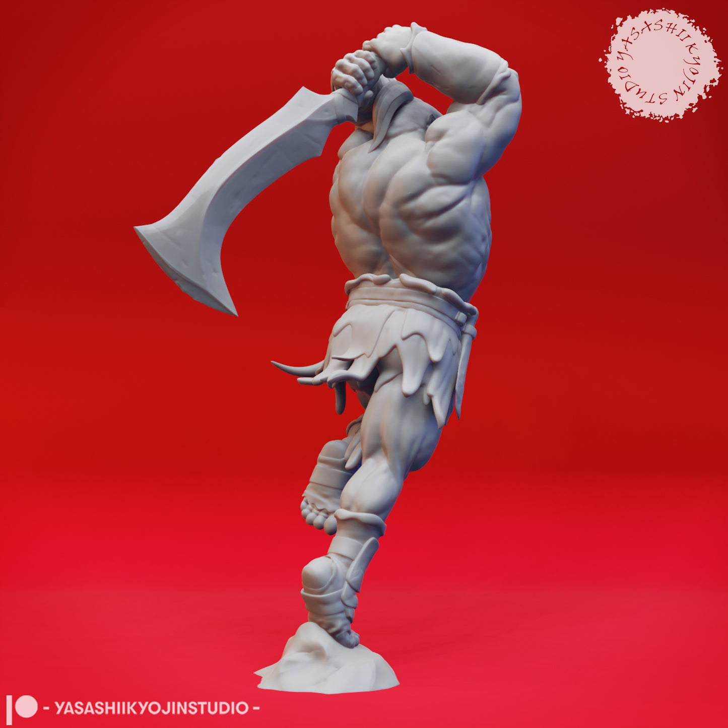 Orc - Leaping - Tabletop Miniature (Pre-Supported STL)