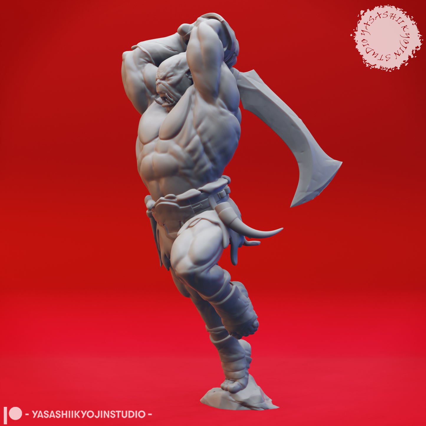 Orc - Leaping - Tabletop Miniature (Pre-Supported STL)
