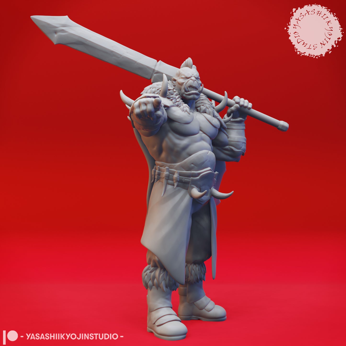 Orc - Warchief - Tabletop Miniature (Pre-Supported STL)