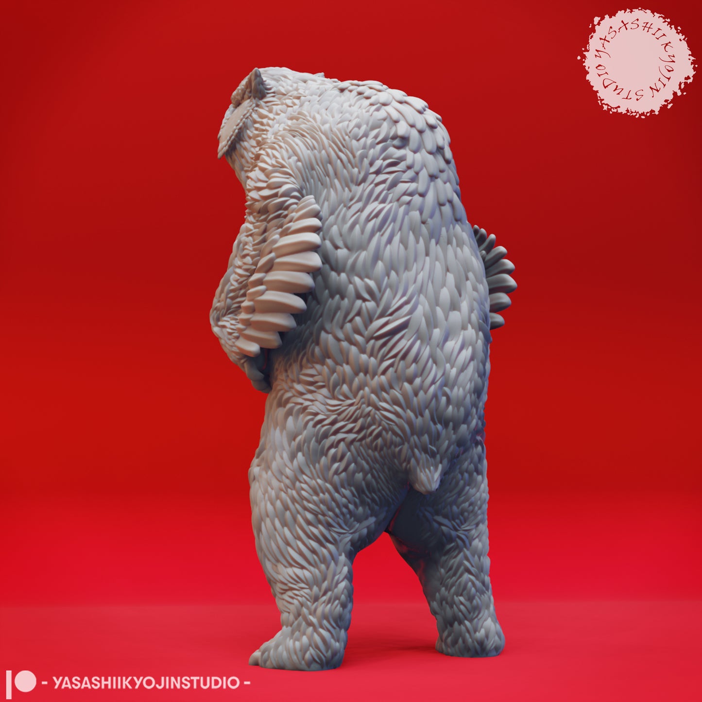 Owlbear - Roaring - 3D Printed Mini for Tabletop Gaming, Dungeons and Dragons, Pathfinder, Kings of War and other RPG's