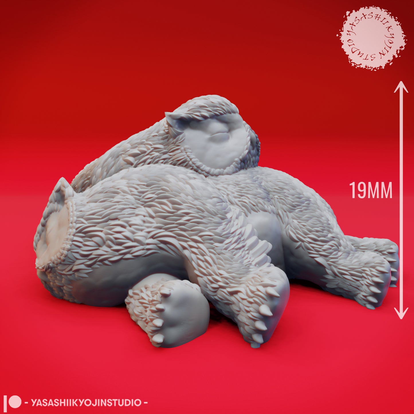 Owlbear Cubs - Sleeping - 3D Printed Mini for Tabletop Gaming, Dungeons and Dragons, Pathfinder, Kings of War and other RPG's