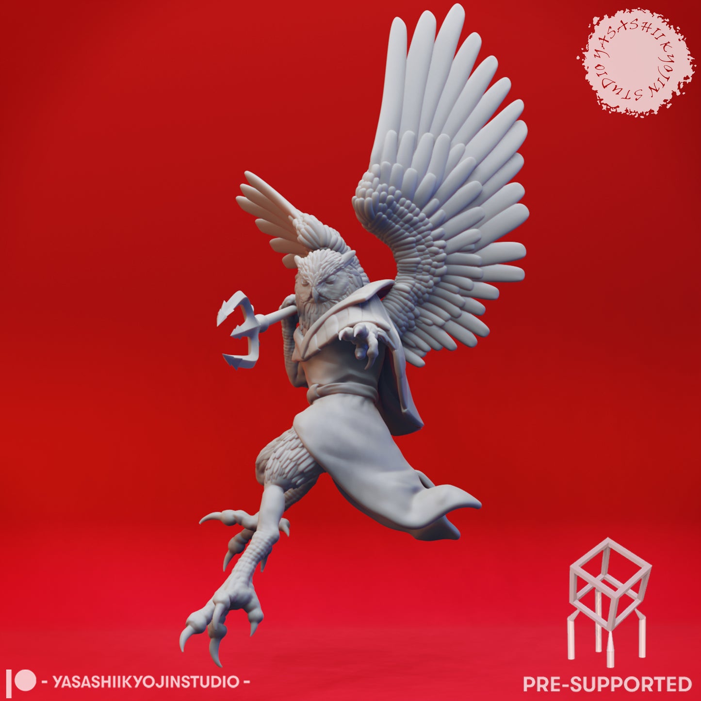 Owlin - Fighter - Tabletop Miniatures (Pre-Supported)