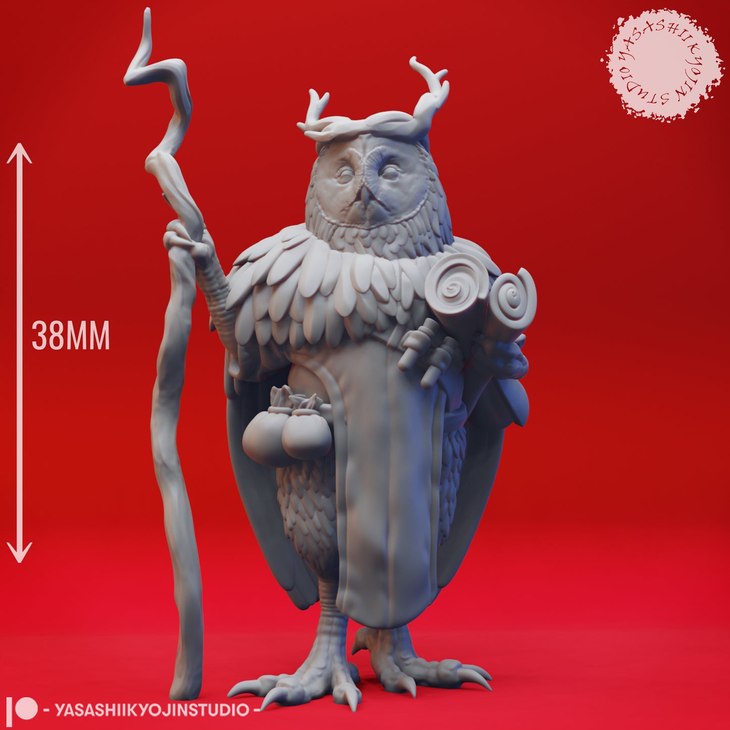 Owlin - Druid - Tabletop Miniatures (Pre-Supported)