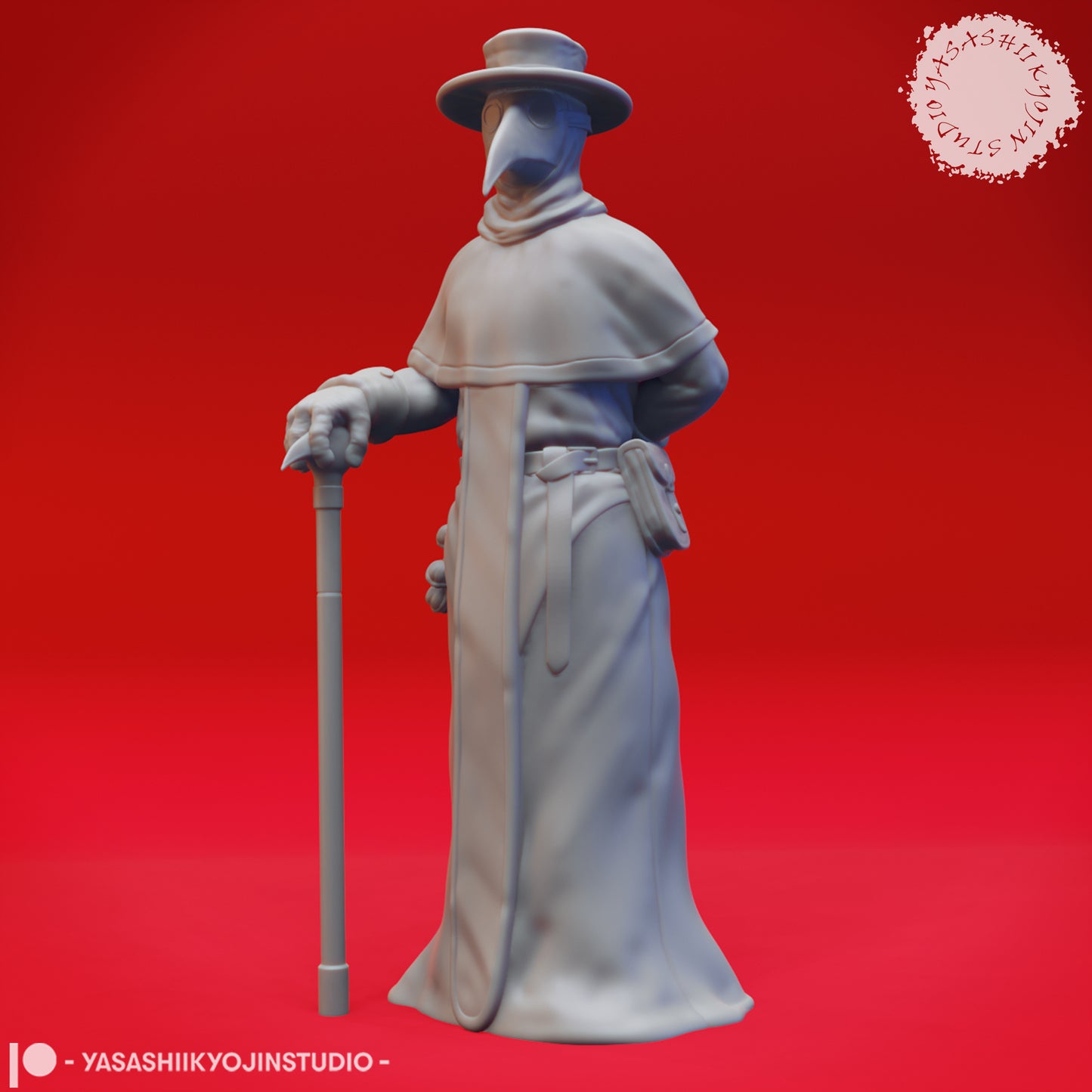 Plague Doctor Cleric - 3D Printed Mini for Tabletop Gaming, Dungeons and Dragons, Pathfinder, Kings of War and other RPG's