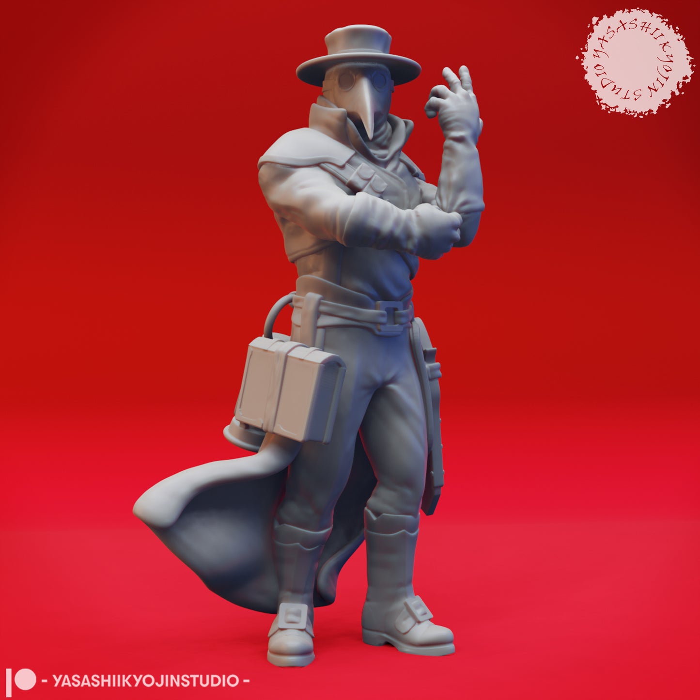 Plague Doctor Artificer - 3D Printed Mini for Tabletop Gaming, Dungeons and Dragons, Pathfinder, Kings of War and other RPG's