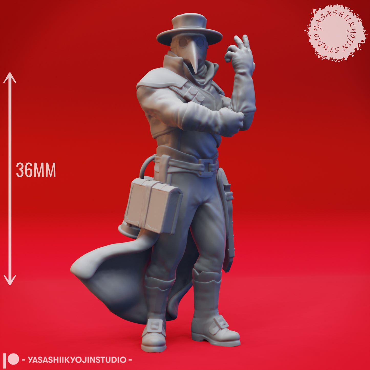 Plague Doctor - Artificer - Tabletop Miniatures (Pre-Supported STL)
