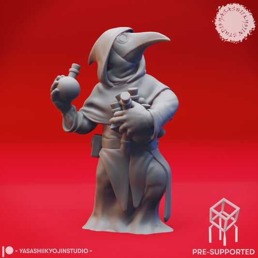 Plague Doctor - Smol - Tabletop Miniatures (Pre-Supported STL)
