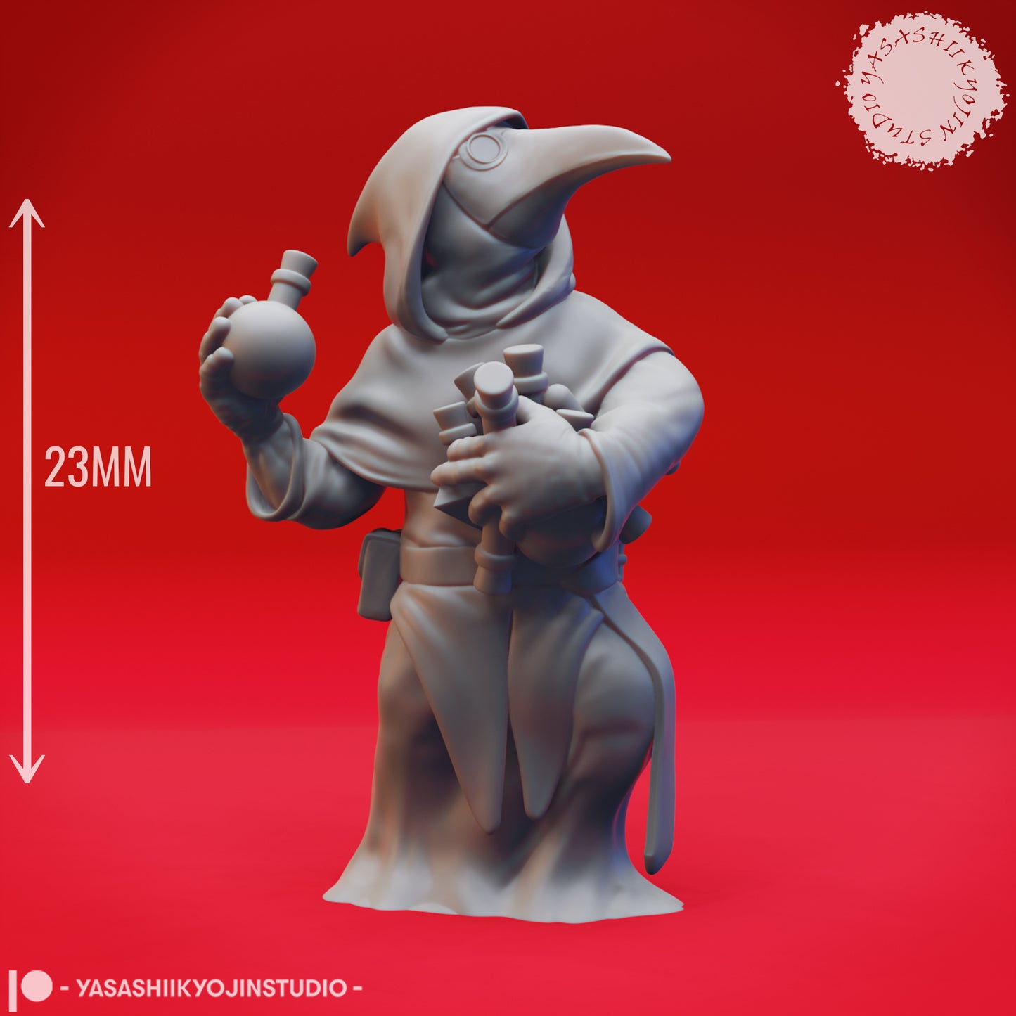 Plague Doctor - Smol - Tabletop Miniatures (Pre-Supported STL)