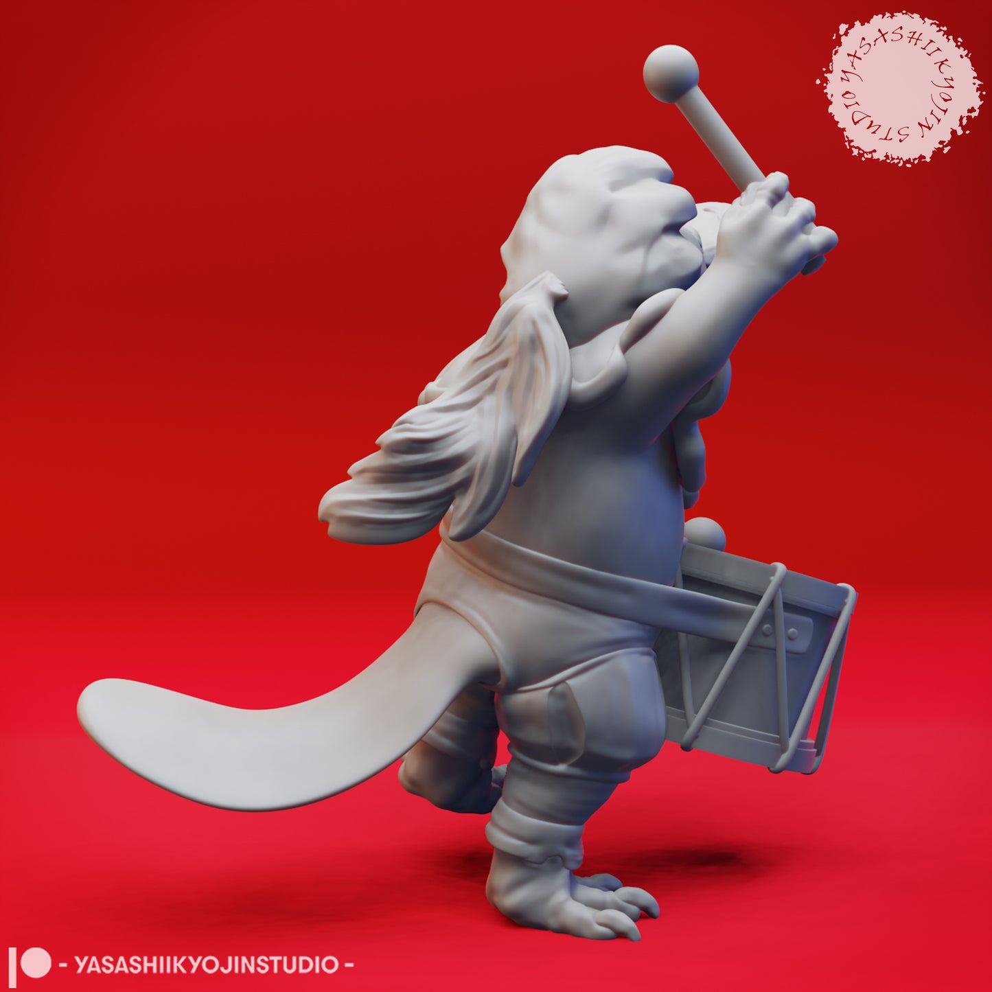 Platy-folk Bard - Tabletop Miniature (Pre-Supported)