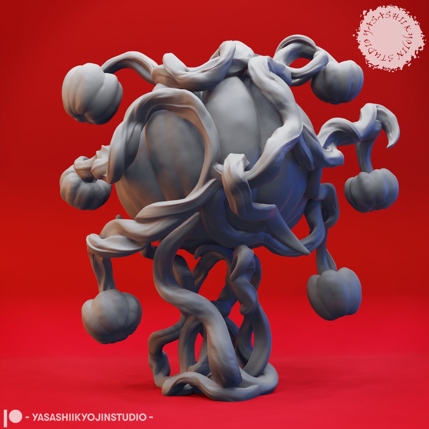 Pumpkin Beholder - 3D Printed Mini for Tabletop Gaming, Dungeons and Dragons, Pathfinder, Kings of War and other RPG's