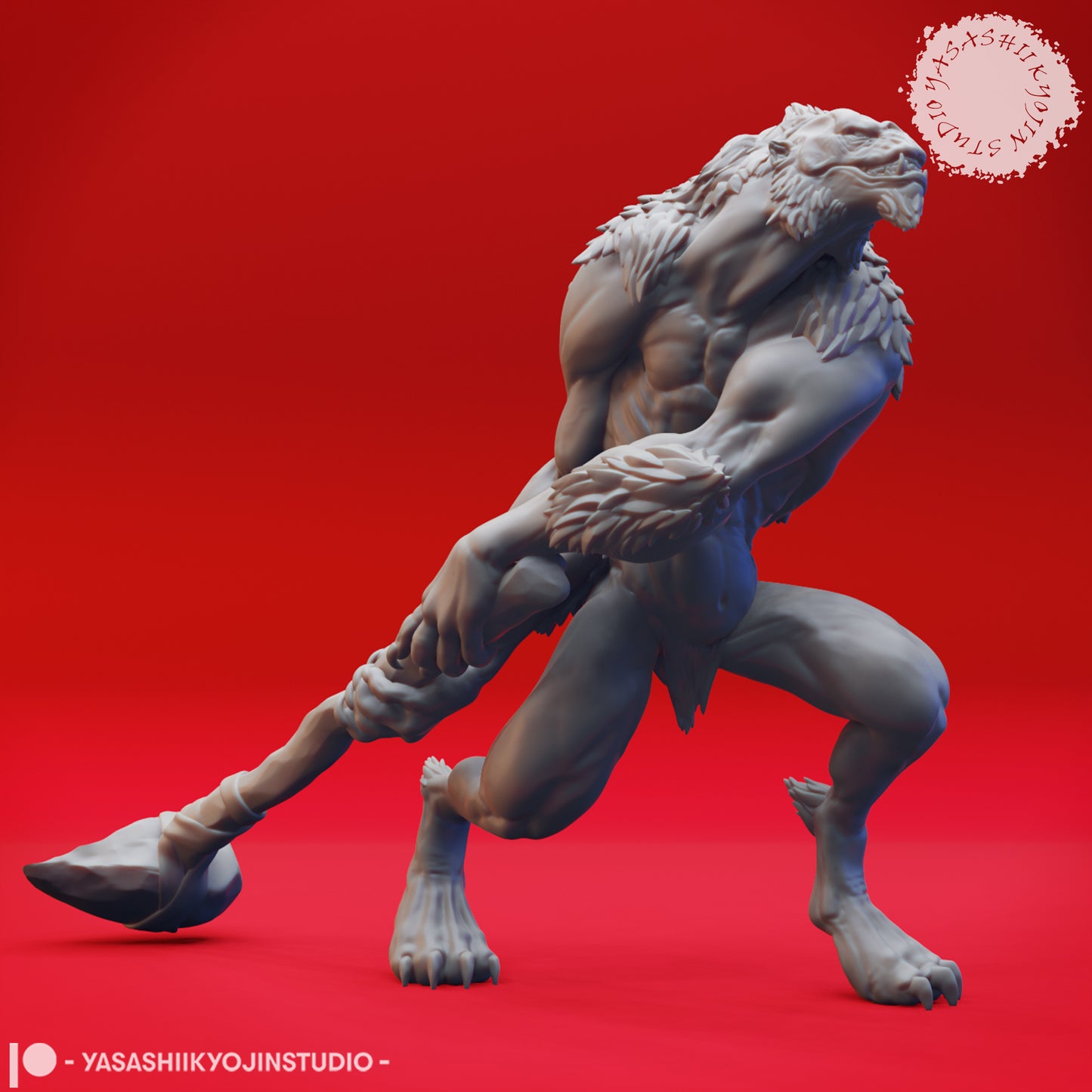 Quaggoth - Stone Club - Tabletop Miniatures (Pre-Supported STL)
