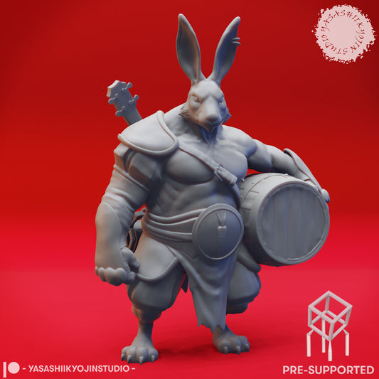 Rabbitfolk - Bardbarian - Tabletop Miniature (Pre-Supported STL)