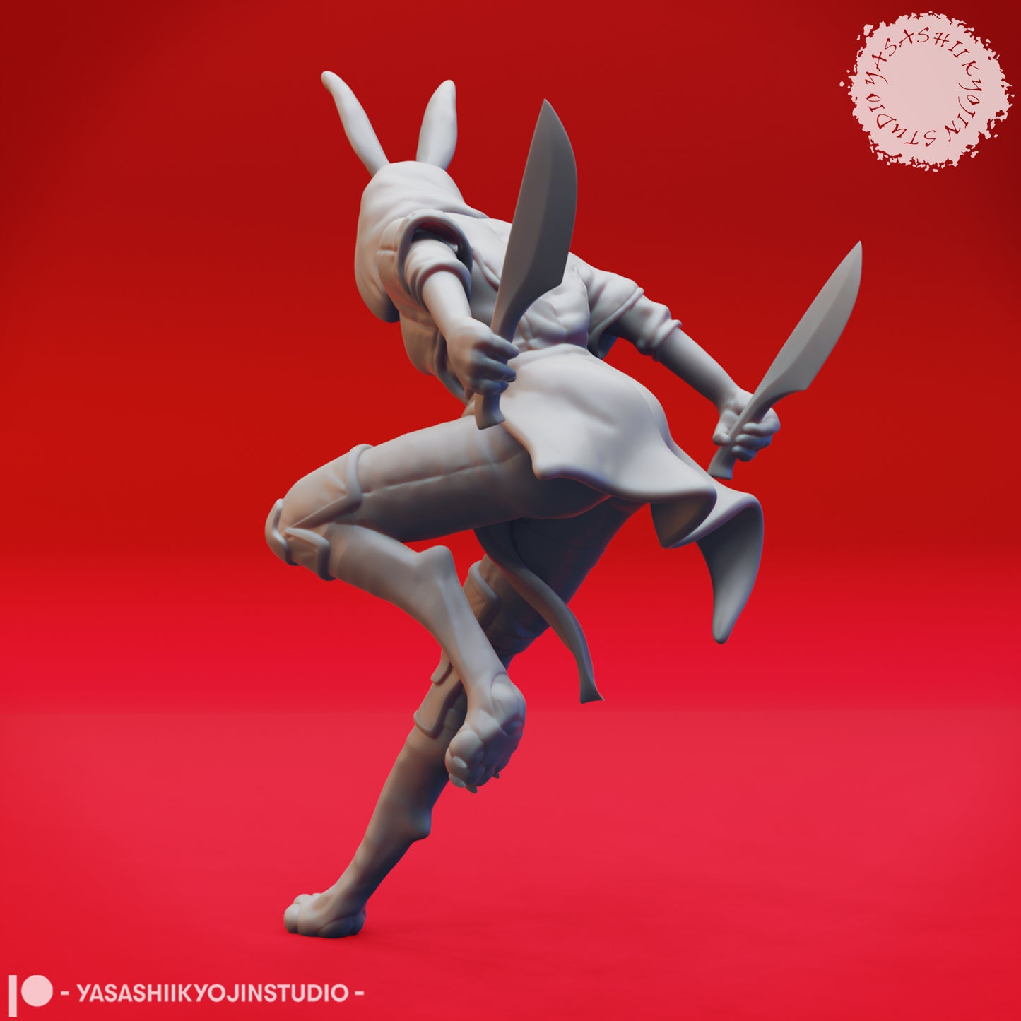 Rabbitfolk - Rogue - Tabletop Miniature (Pre-Supported STL)
