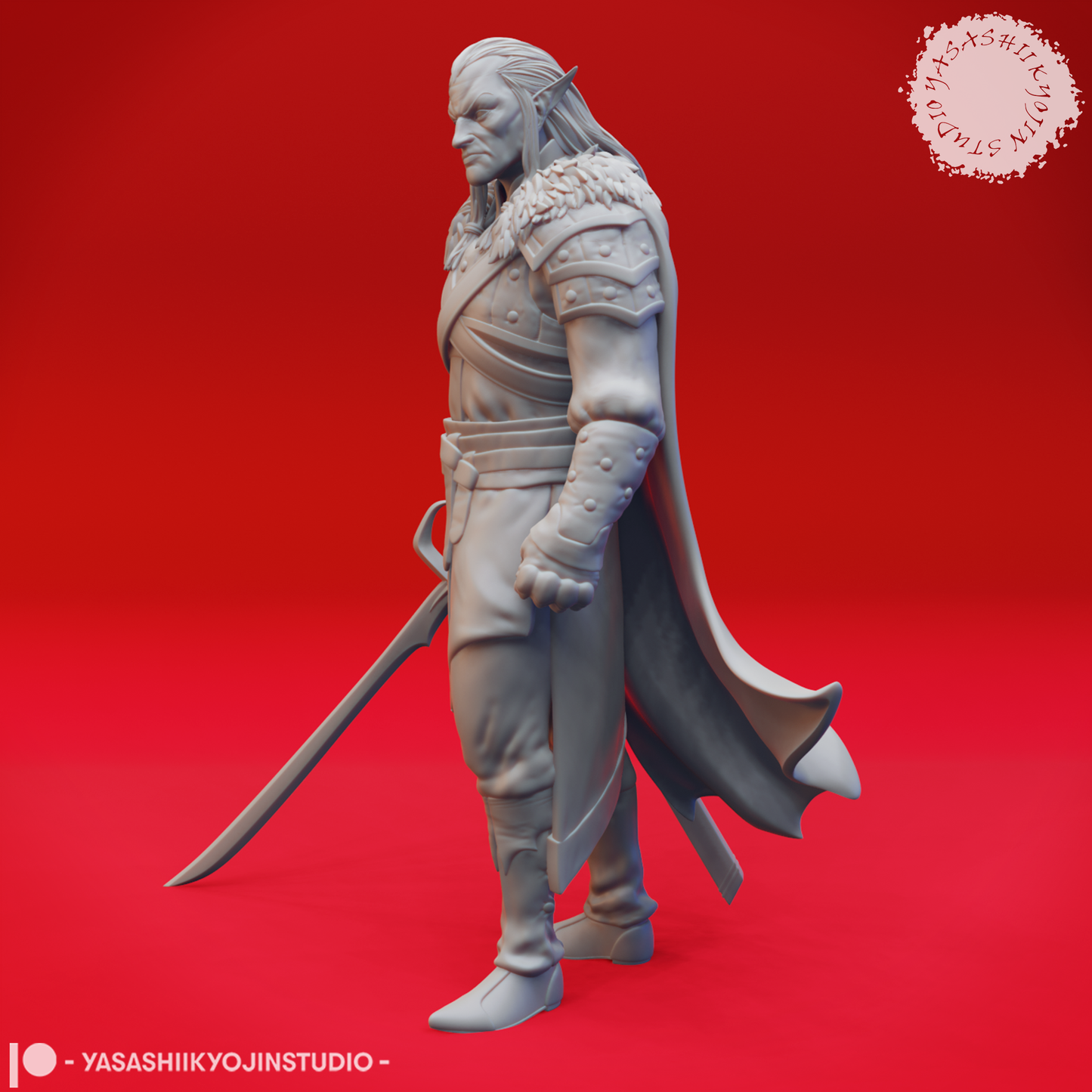 Rahadin - Dusk Elf Chamberlain - Tabletop Miniature (Pre-Supported)