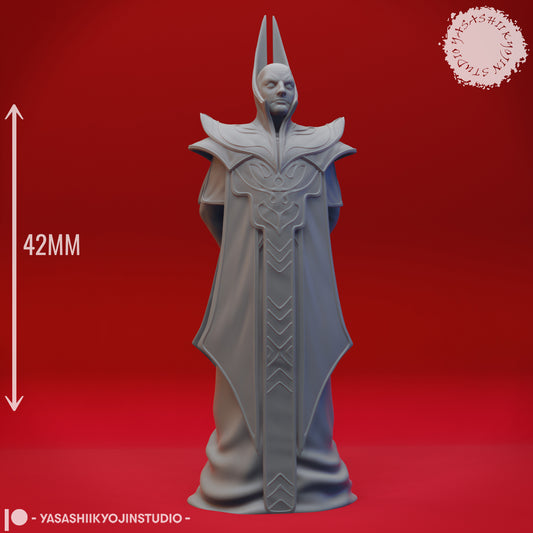 Red Wizard - 3D Printed Mini for Tabletop Gaming, Dungeons and Dragons, Pathfinder, Kings of War and other RPG's
