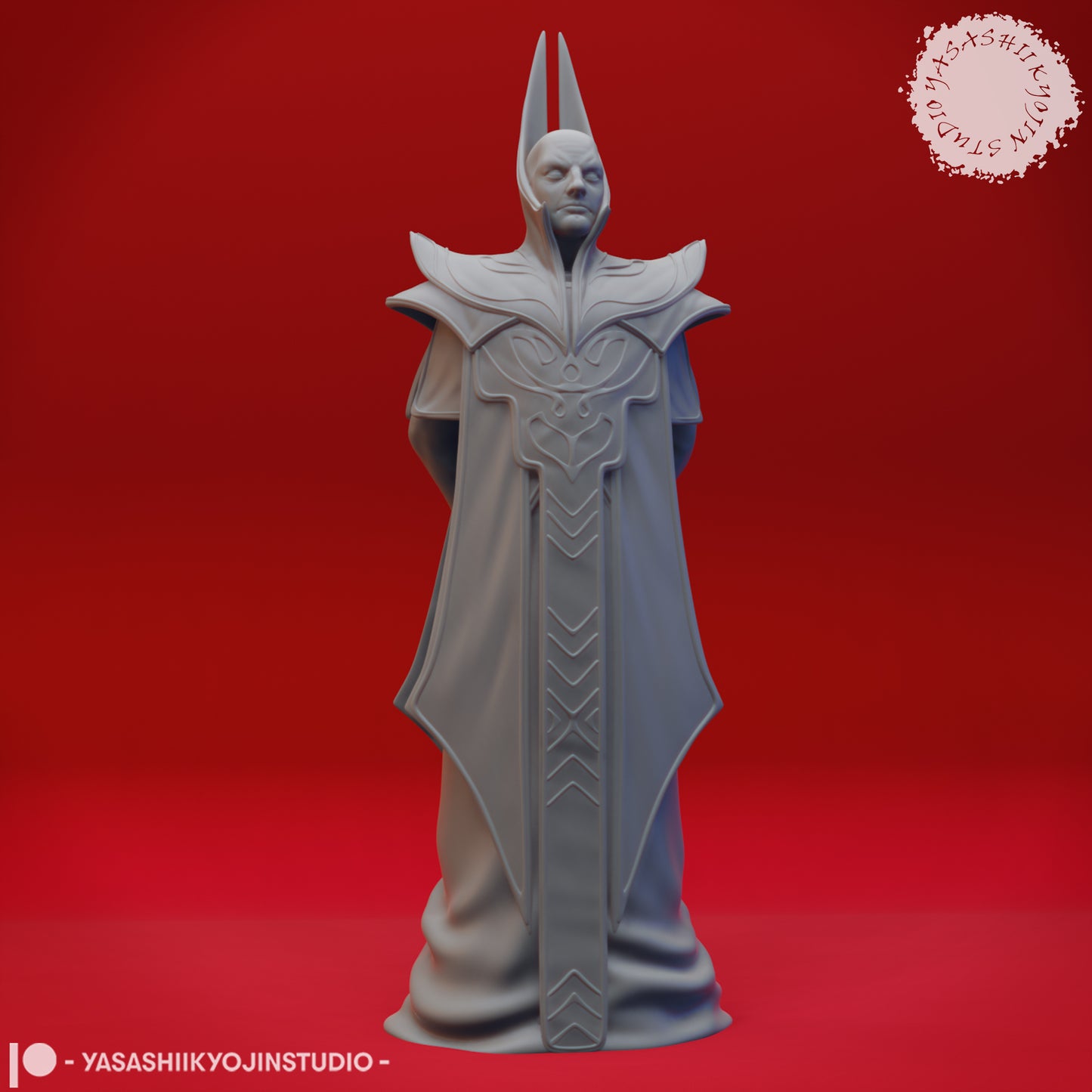 Red Wizard - 3D Printed Mini for Tabletop Gaming, Dungeons and Dragons, Pathfinder, Kings of War and other RPG's