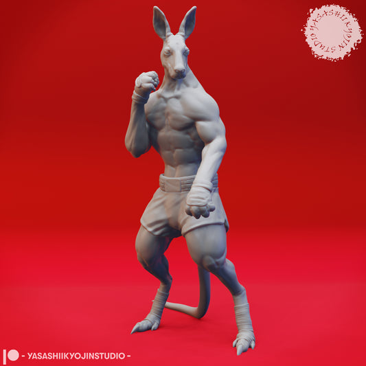 Roo-folk Fighter - Tabletop Miniature STL