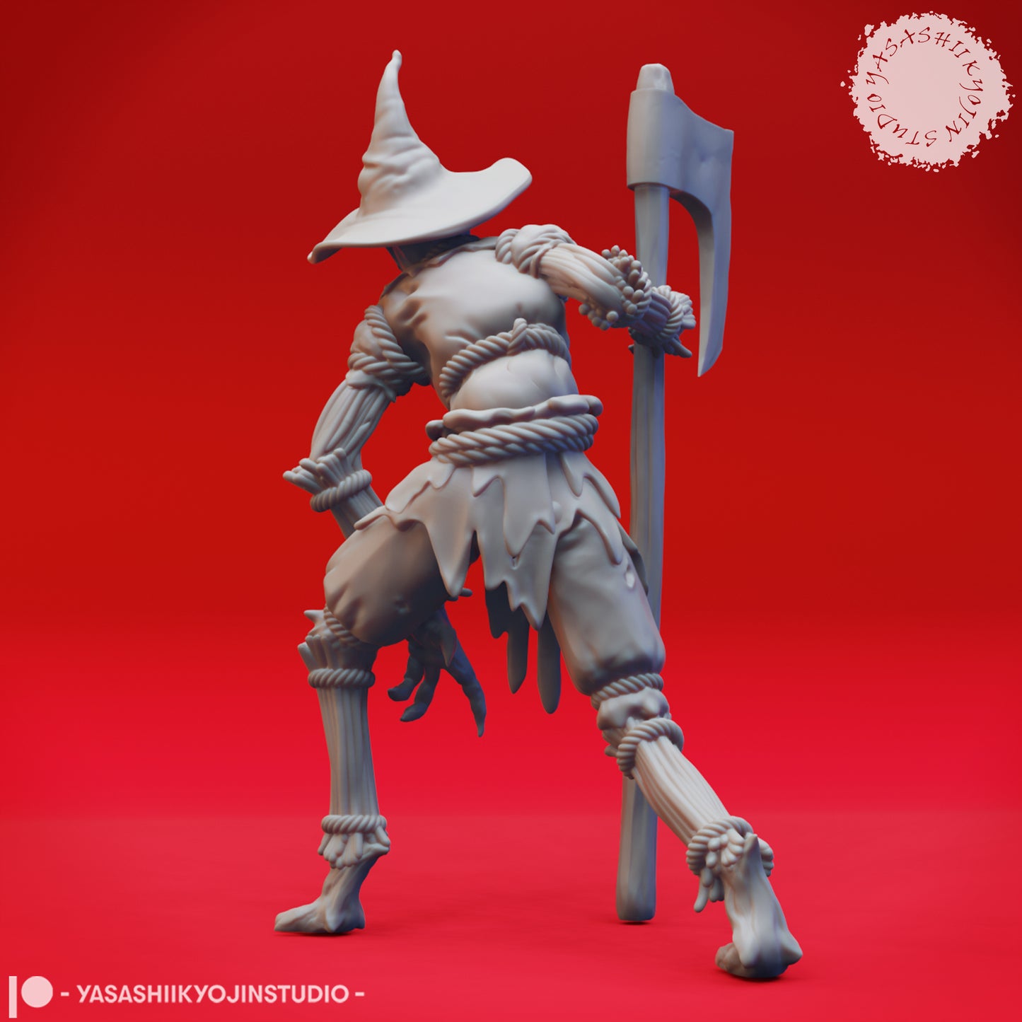 Scarecrow - Axe - 3D Printed Minis for Tabletop Gaming, Dungeons and Dragons, Pathfinder, Kings of War and other RPG's