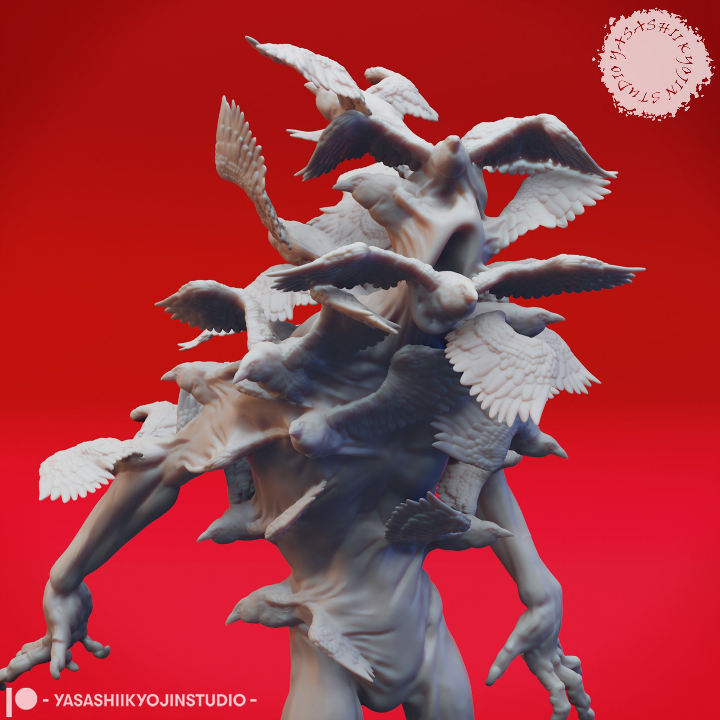 Shrike Fiend - 3D Printed Mini for Tabletop Gaming, Dungeons and Dragons, Pathfinder, Kings of War and other RPG's