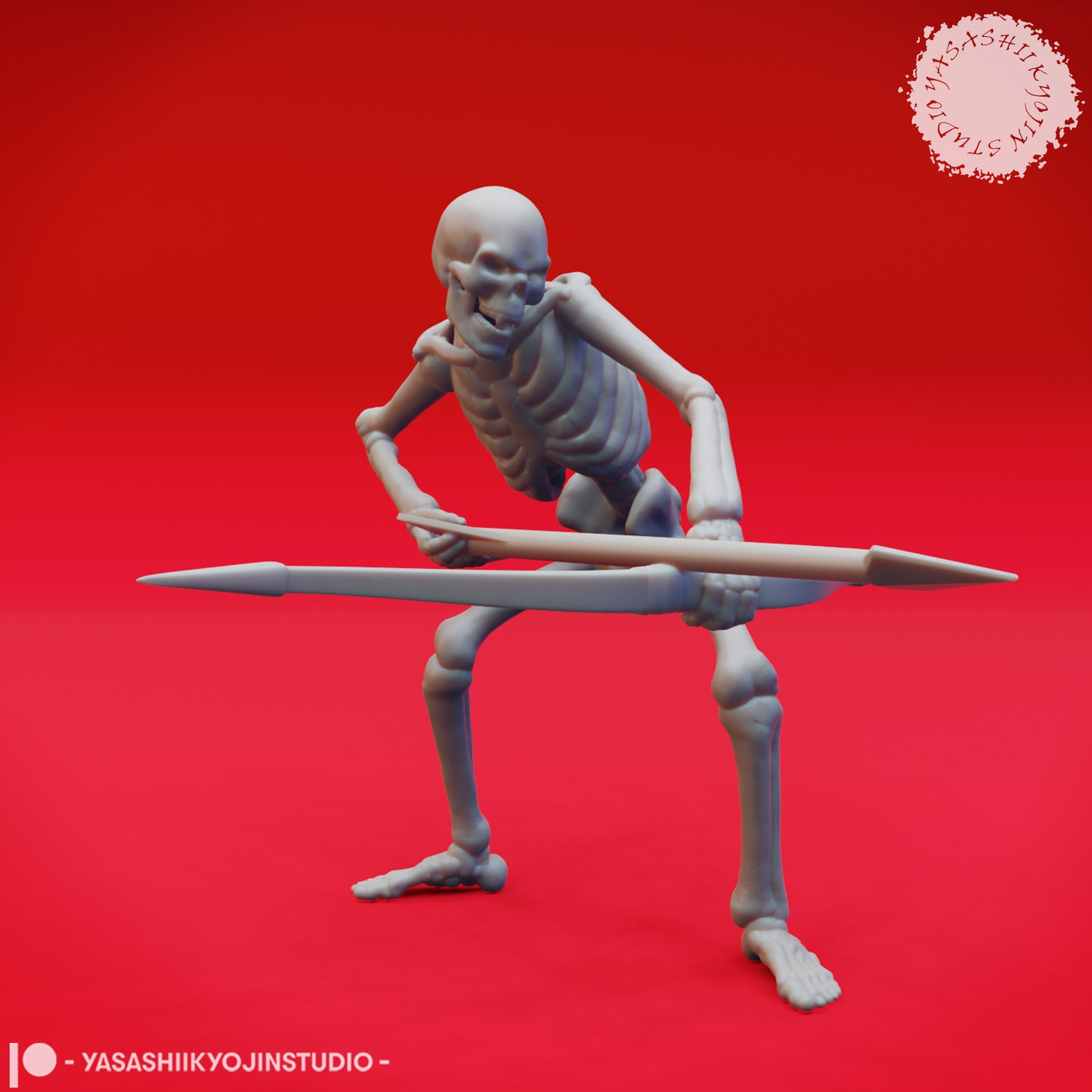 Skeleton Archer - A - 3D Printed Minis for Tabletop Gaming, Dungeons and Dragons, Pathfinder, Kings of War and other RPG's