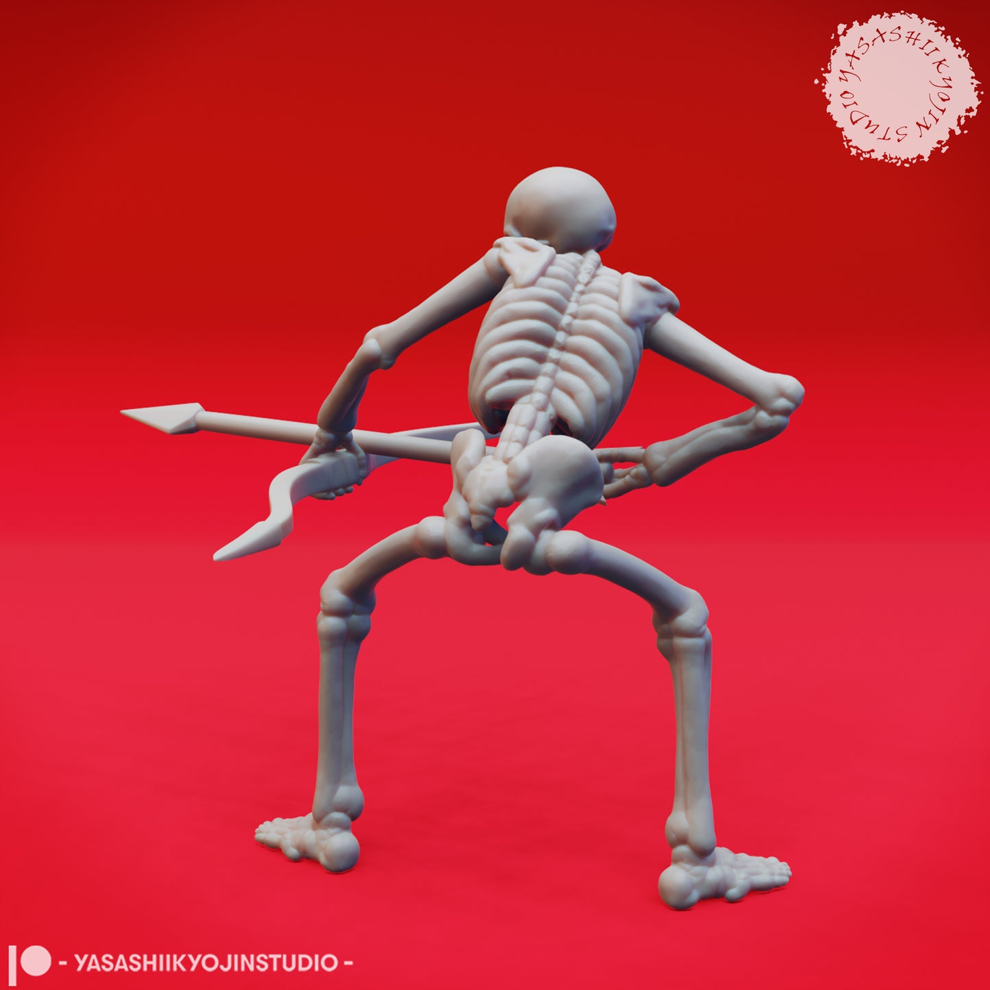 Skeleton Archer - A - 3D Printed Minis for Tabletop Gaming, Dungeons and Dragons, Pathfinder, Kings of War and other RPG's