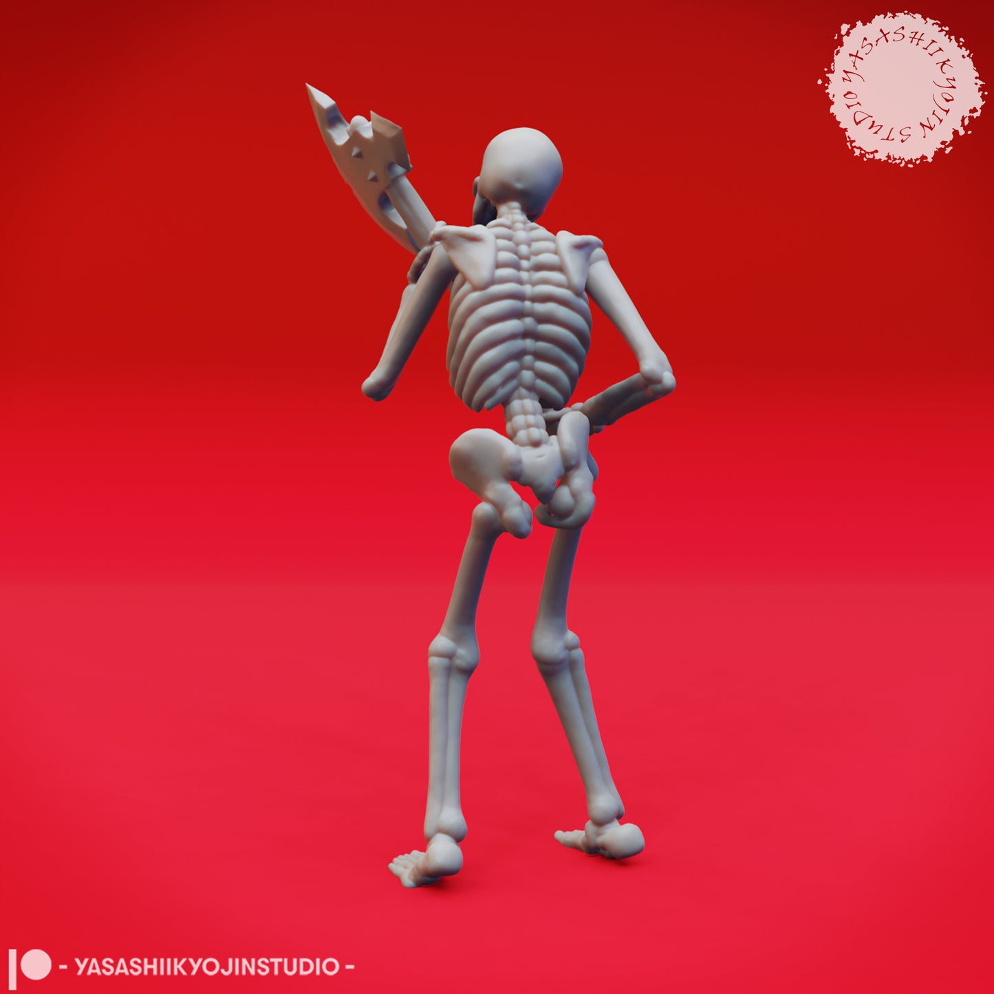 Undead Skeleton Axemen - Tabletop Miniatures (Pre-Supported STL)