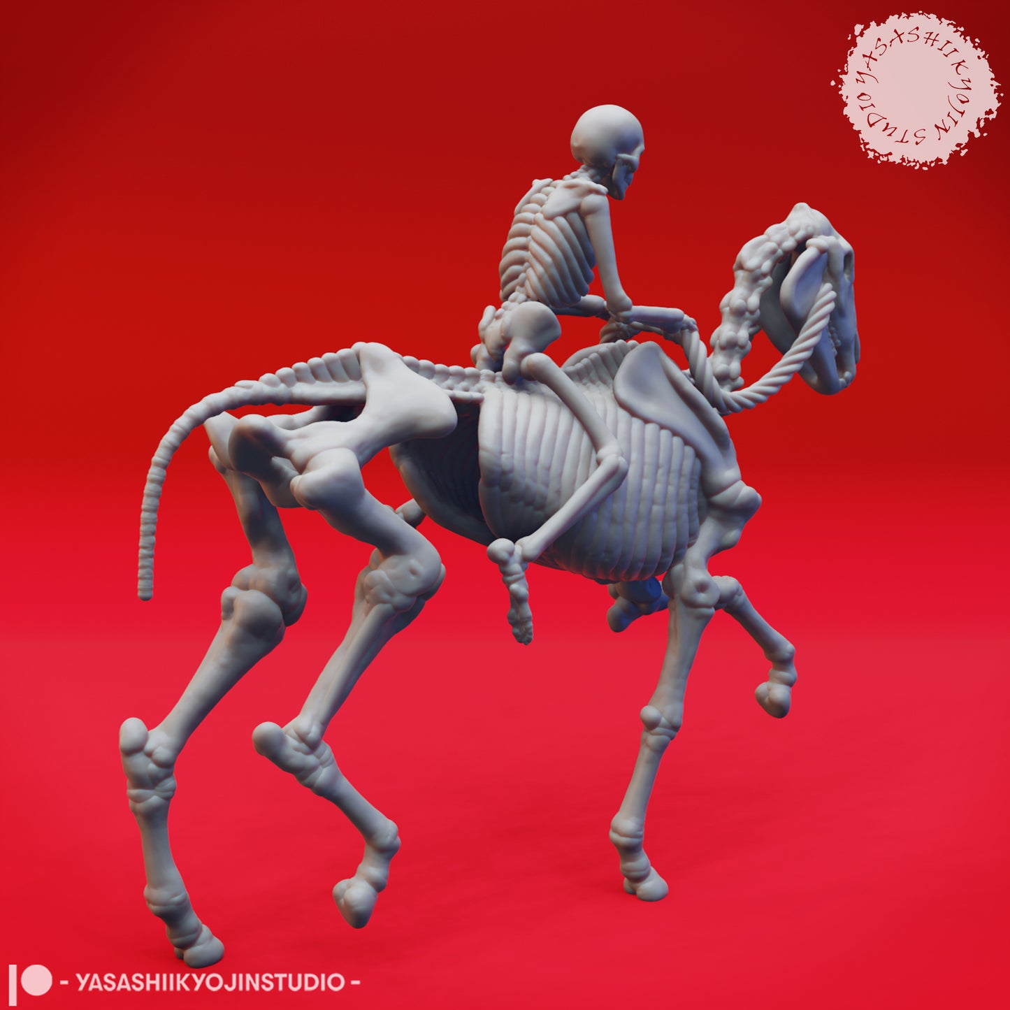 Undead Skeleton Riders - Tabletop Miniatures (Pre-Supported STL)
