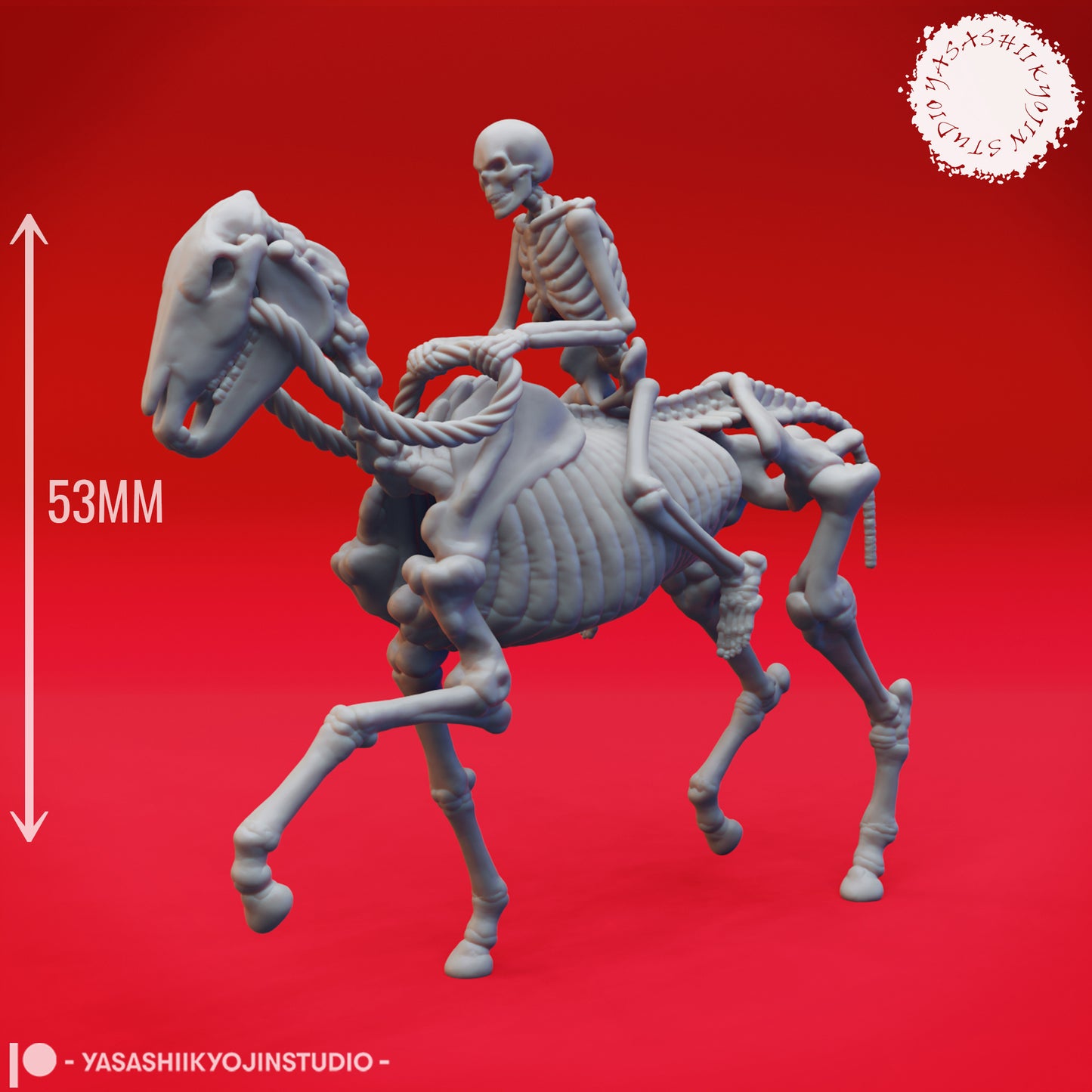 Undead Skeleton Riders - Tabletop Miniatures (Pre-Supported STL)